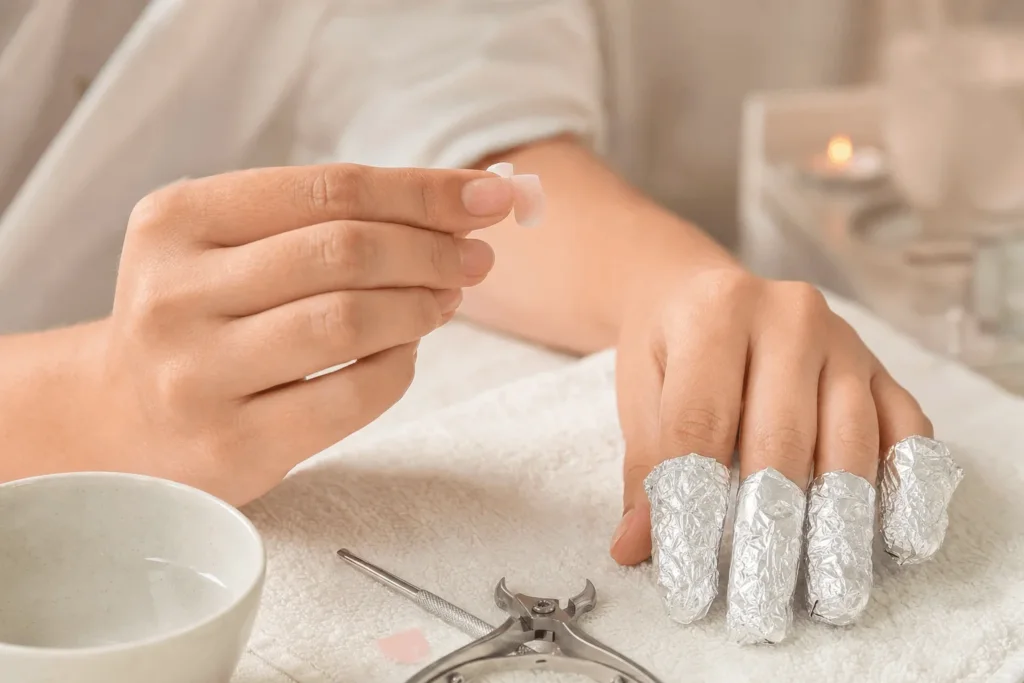 how to remove acrylic nails at home